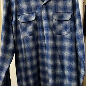 Pendleton Navy and White Checkered Men's Shirt